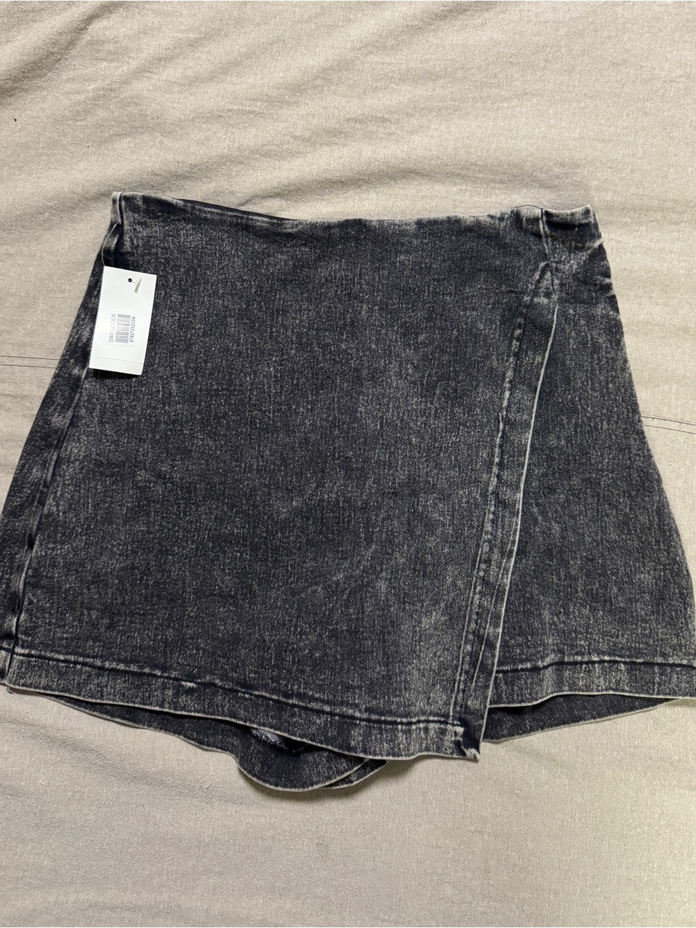 Dry goods Washed Black Denim Wrap Skort